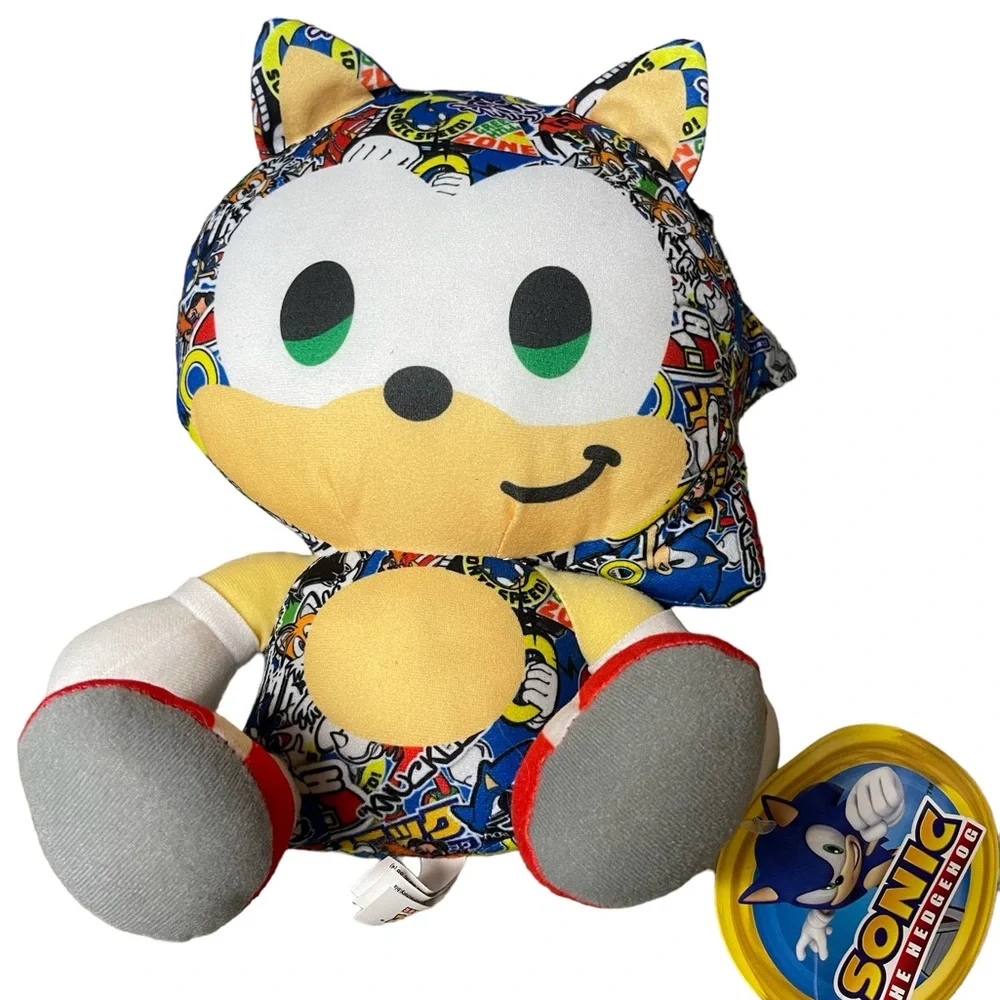 Sonic the hedgehog Plushie Big Head Plush Happy Sonic With Original Tag 9-10